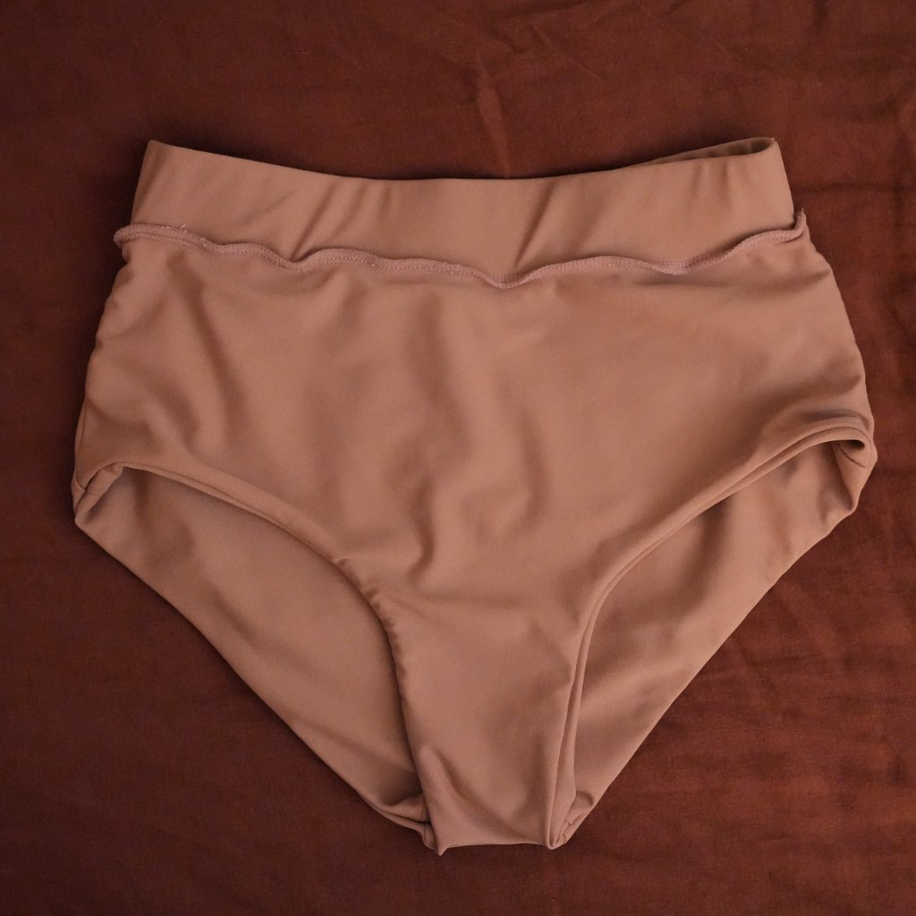 Dusty Pink High-Waisted Bikini Bottom Geode Swimwear — image 6 of 8